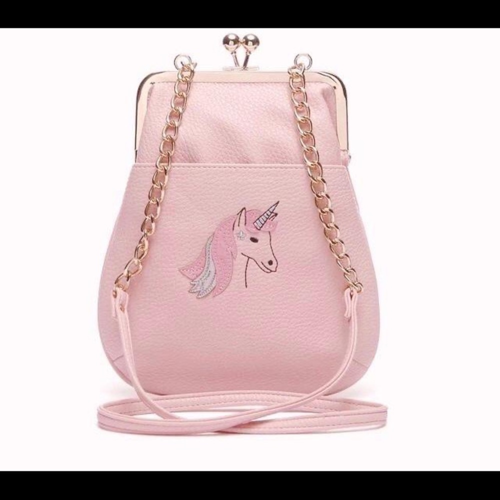 pink unicorn crossbody bag